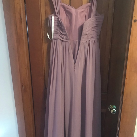 Vintage mauve Azazie Sapheira dress. - Picture 3 of 5